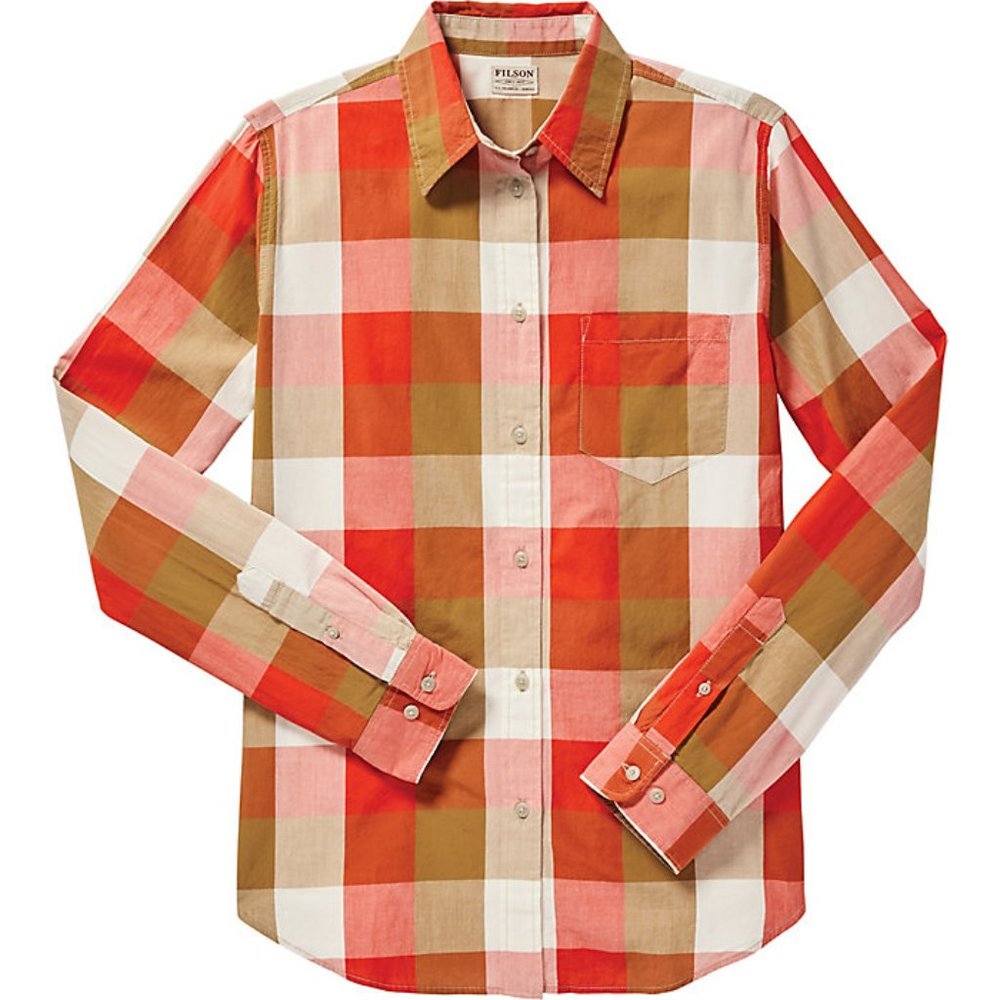 Filson women's hyland shirt -red/cream plaid NWT!